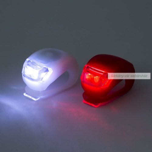 2 LED-es kerékpár lámpa, silikon, 2 db
