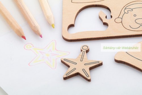Xmas karácsonyi színezős logikai formakereső, 8 figura,12 ceruza
