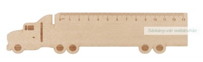 Fa figurás vonalzó, 153×29 mm
