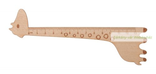 Fa figurás vonalzó, 153×29 mm