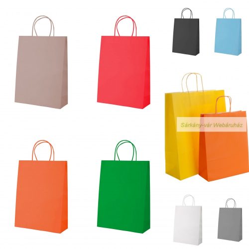 Store sodrott füles papírtáska, 24×31×10 cm