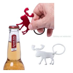 Rénszarvas alakú kulcstartó üvegnyitó