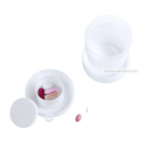   Berty  összecsukható úti pohár, gyógyszer tartóval, 220ml