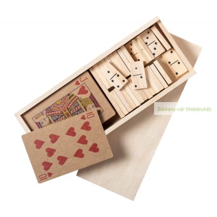 Halin Öko játék készlet, dominó és francia kártya.