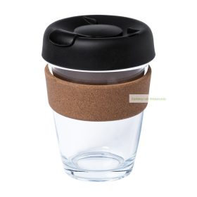 Corgla üveg utazóbögre, műA. ivófedéllel, 350ml