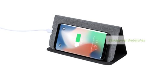 RPET egérpad vezeték nélküli töltővel (10W), 265×205 mm