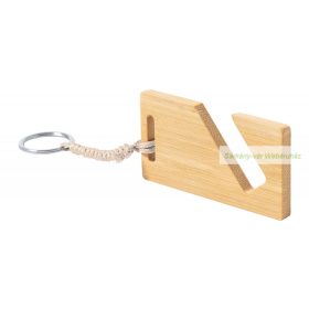 Bambusz mobiltelefon-tartós kulcstartó.