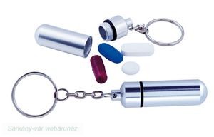 Alumpill alu gyógyszertárolós kulcstartó,  ø 14×52 mm