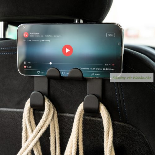 Dazler autós mobiltartó, táskaakasztóval
