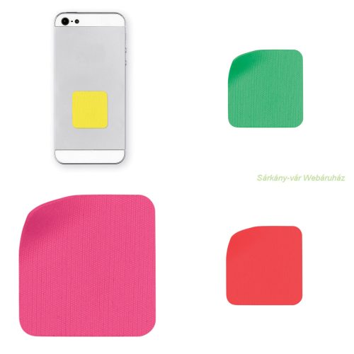 Öntapadós mobiltelefon képernyőtisztító, 3 x 3 cm