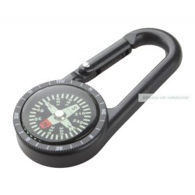 Műanyag karabiner iránytűvel, 30×69×10 mm