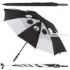 Budyx fekete-fehér, szélálló golf esernyő. 
