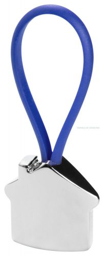 Bolky  kulcstartó házikó forma,  gumi hurok.