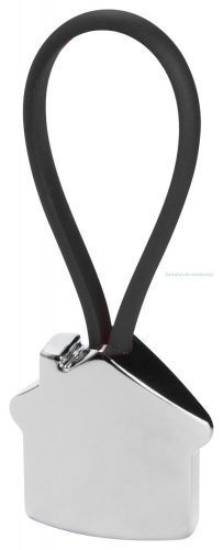 Bolky  kulcstartó házikó forma,  gumi hurok.