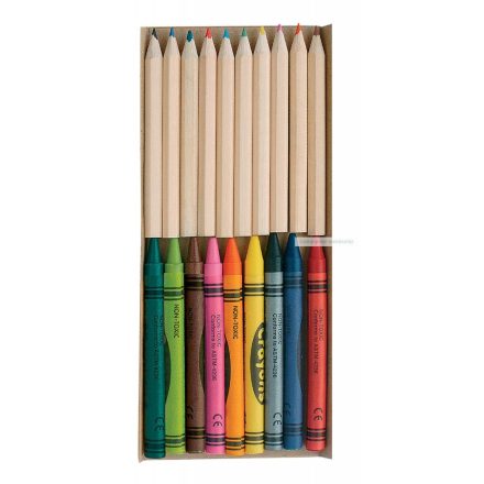 Aladin színes ceruza és zsírkréta szett-