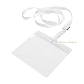 Poliészter passztartó nyakpánt, műanyag karabinerrel