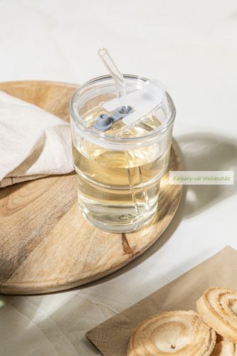 Glassip üveg utazópohár szívószállal, 400ml