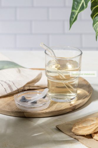 Glassip üveg utazópohár szívószállal, 400ml