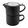 Gongmei kerámia teáskészlet, teáskanna 430ml és bögre 400ml