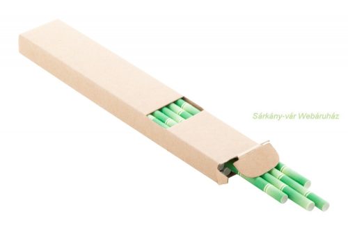 BamStraw papír szívószál szett, zöld 10 db