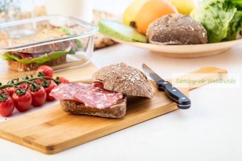 Boord bambusz vágódeszka, borosüveg forma,  400×127 mm