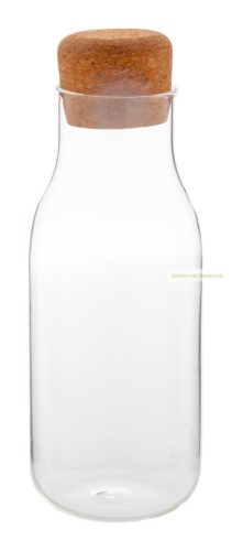 Boroszilikát üveg vizeskancsó parafa tetővel, 600 ml