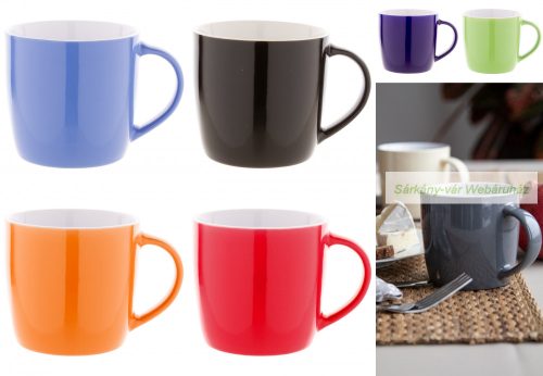 Minőségi színes kerámia bögre, 370ml