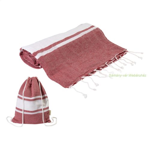 Tortuga GoGrenn pamut strandtörölköző és hátizsák, 90×180 cm