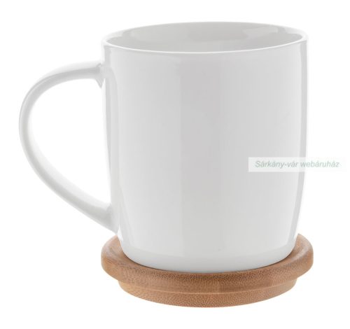 Hestia  minőségi porcelán bögre, tetővel, 320ml