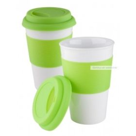 Soft Touch kerámia bögre szilikon gyűrűvel, 400 ml