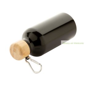 Monbo alumínium kulacs, bambusz kupak, 400 ml