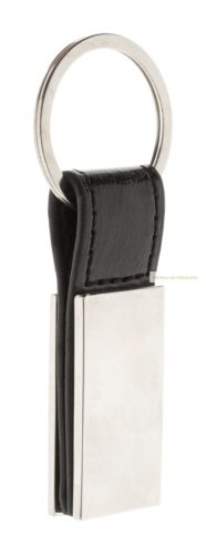 Pukke fém kulcstartó műbőr szíjjal,  21×61×9 mm
