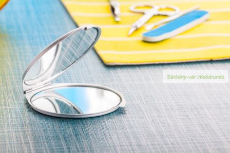 Gill alumínium zsebtükör, nagyítós -   ø60×6 mm