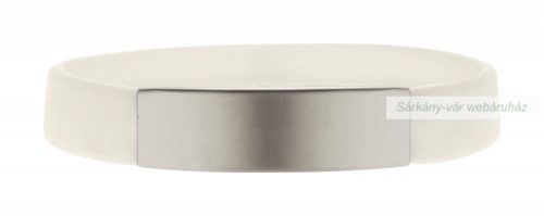 Platty szilikon karkötő, alumínium lemezzel, 202×12×3 mm