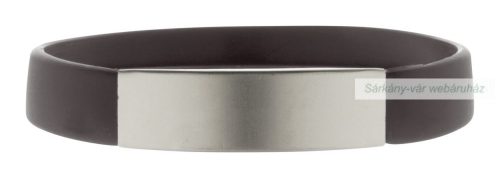 Platty szilikon karkötő, alumínium lemezzel, 202×12×3 mm