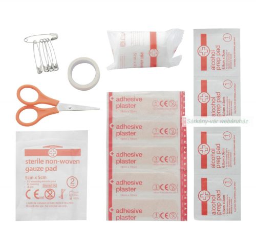 Doc2Go kompakt elsősegélykészlet zipzáras nylon tokban.