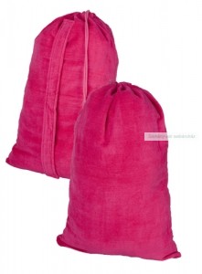 Törölköző, tartóban, pink 145×60 cm
