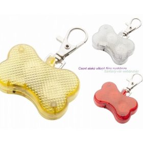 Belka villogó fény kutyáknak nyakörvre, csont forma