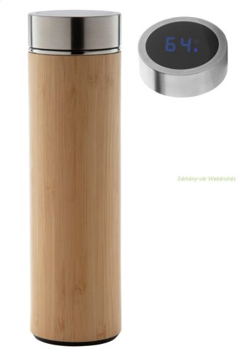 Temboo hőmérős bambusz termosz, 500 ml