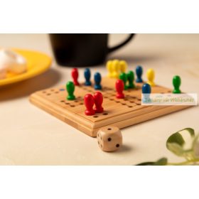 Bambusz ludo játék, 140×160 mm