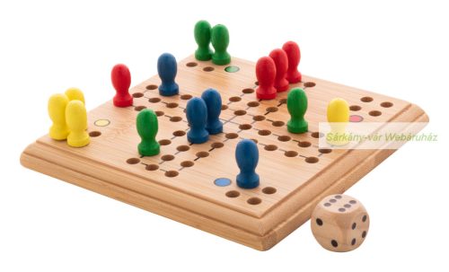 Bambusz ludo játék, 140×160 mm