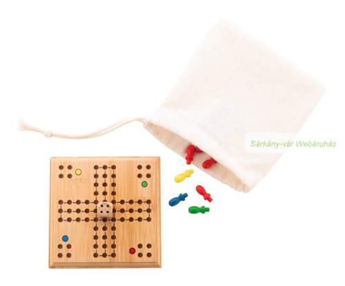 Bambusz ludo játék, 140×160 mm
