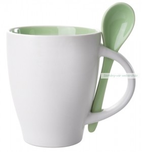 Spoon kerámia bögre kanállal, 300 ml