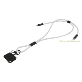 HolCharge 60 W-os RPET mobiltartós nyakpánt kábellel