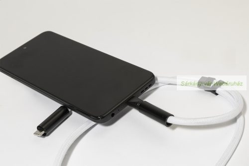 HolCharge 60 W-os RPET mobiltartós nyakpánt kábellel