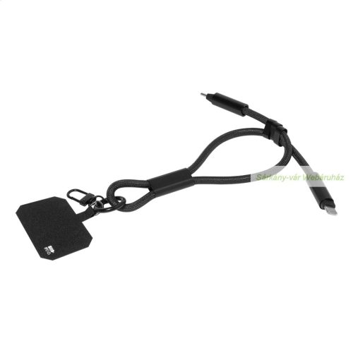 CuffCharge 60 W-os RPET mobiltartós csuklópánt kábellel
