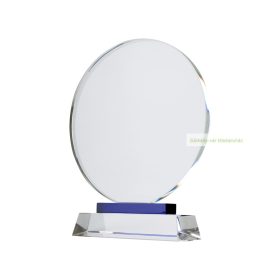 Tournament kerek üveg trófea, 160×165×10 mm