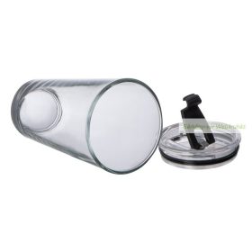 Wattenscheid üveg pohár, 400ml, szivárgásmentes tető