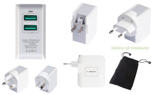 Antwerp úti adapter, USA, UK, AUS és EU