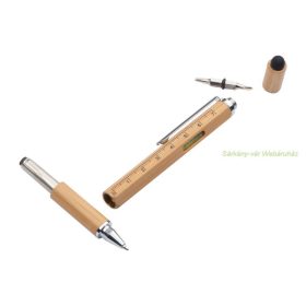 Coimbra 6in1 bambusz multifunkciós toll, 15,5 × ø 1 cm